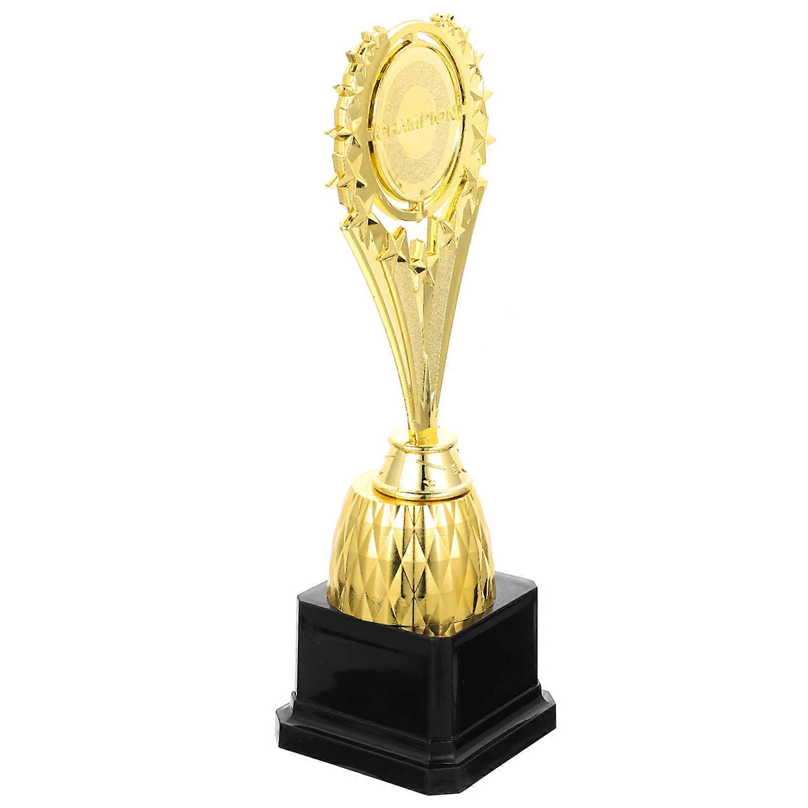 Golden Plastic Trophy for Children's Competition Award 2Pcs Set