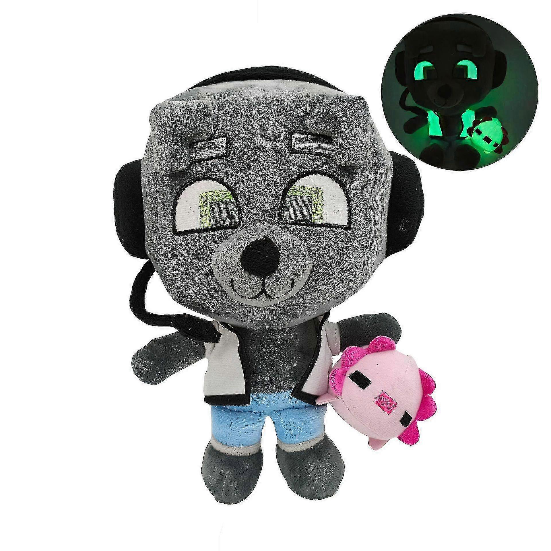bobicraft gitd wolf plush luminous plush toy plush doll doll 26s