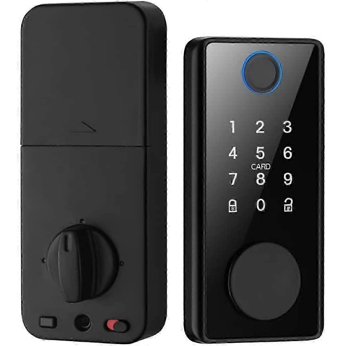 Smart Door Lock Support Fingerprintpasswordstuya-appic Cardkeys Unlock Smart Door Lock With Mechanical Keys Ic Cards