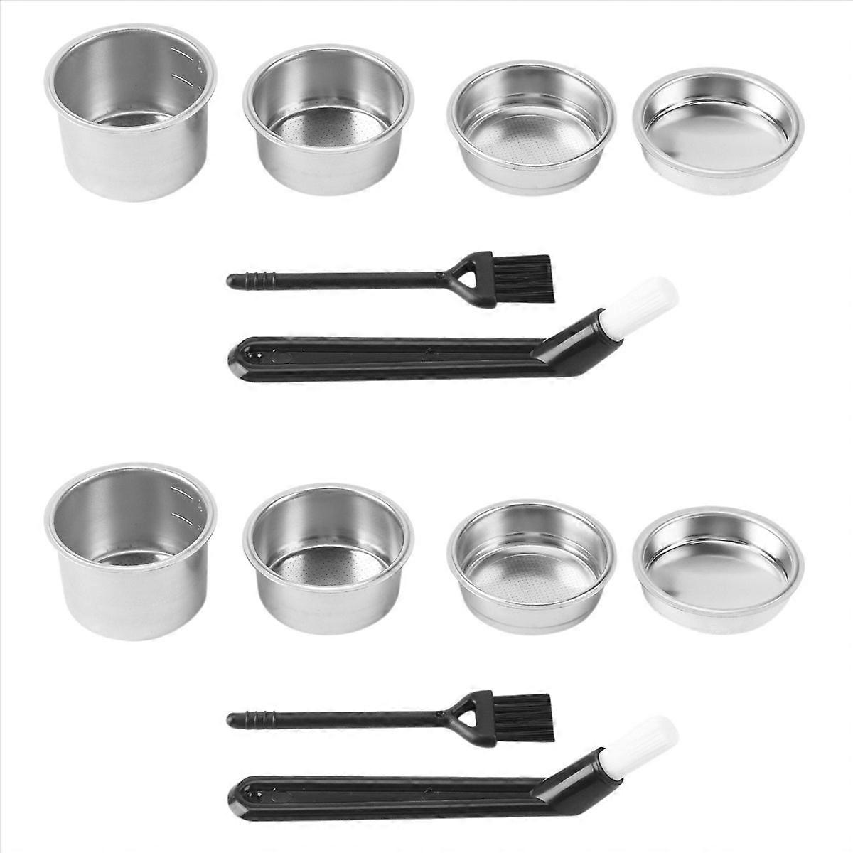 2 Set 51mm Filter Basket 1/2/4 Cup for Espresso Bottomless Portafilter,Compatible with , 51mm
