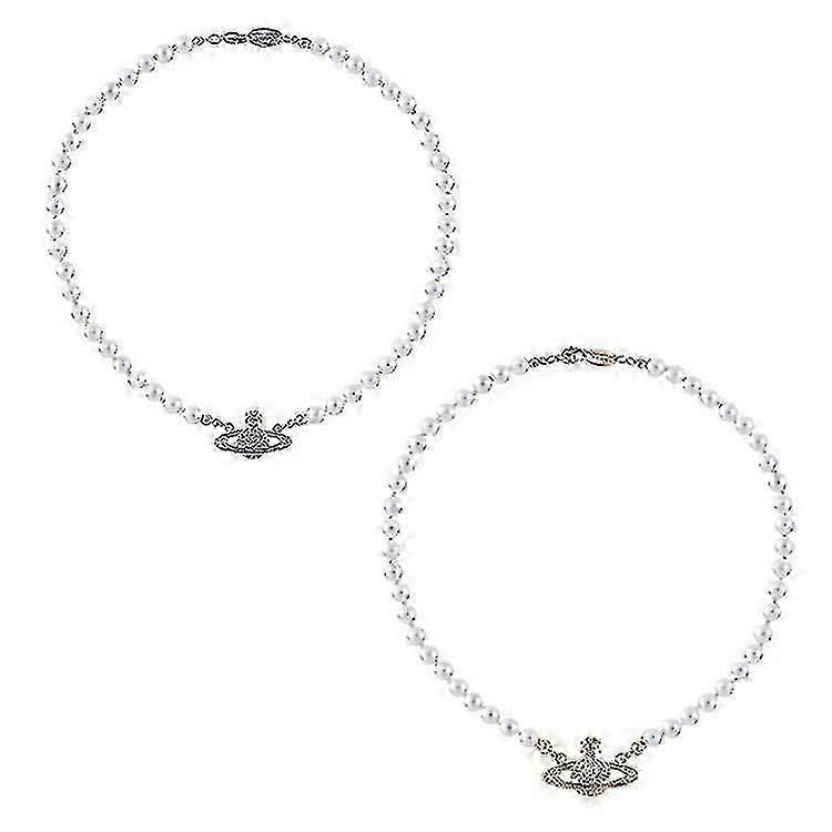 2pcs Collar de perlas Set Collar de perlas artificiales