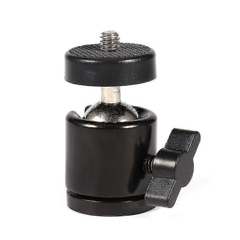 360 Mini Ball Head Bracket Mount, 1/4" Camera Tripod & 3/8" Flash Holder, 360° Rotation, 2.5kg Load