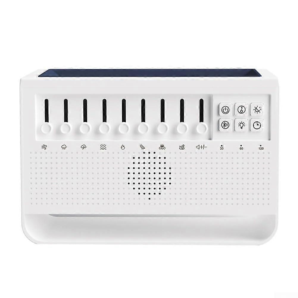 Humidifier White Noise Speaker Bluetooth Compatible Aromatherapy Diffuser 8 Sound Options Night Light Flame Simulation