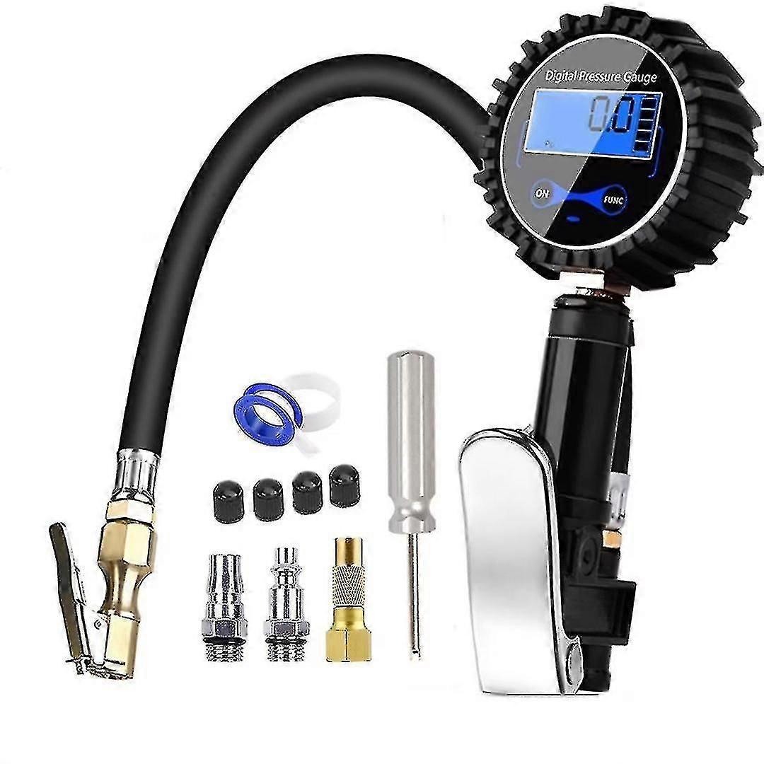 Digital Tire Pressure Gauge 200 Psi, High Accurate Digital Tire Pressure Gauge With Inflator Gun For
