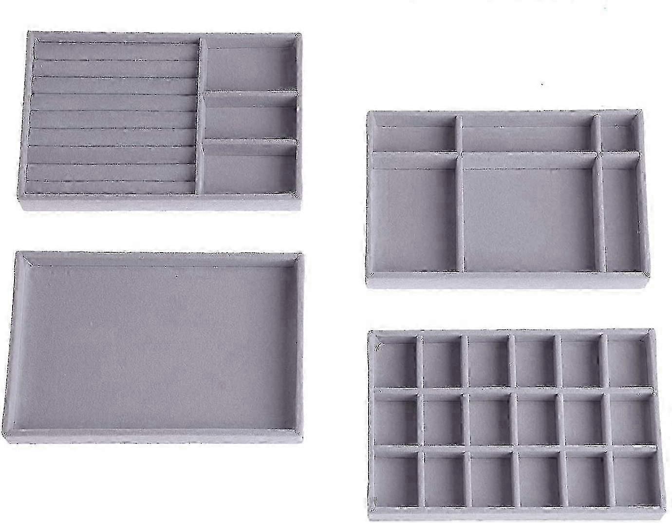 Stackable Jewelry Organizer Trays, Multi-Layer Accessories Storage Box Set