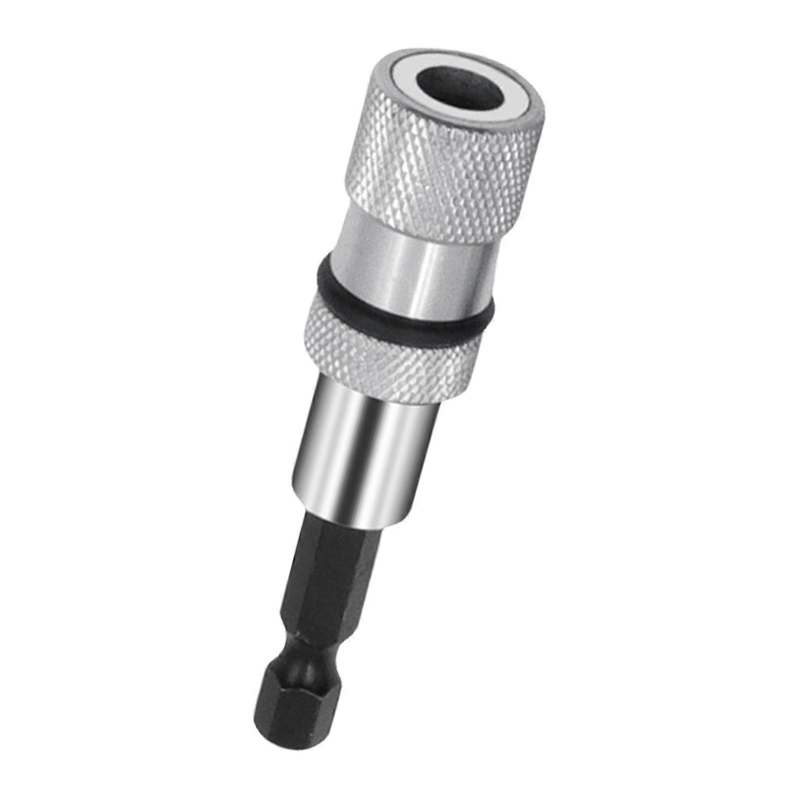 Upgrades shafts Magnetic Bit Holders Screwdriver Adjustable Depth Bit Holders Fast Release Connector Simple to Operate  silver