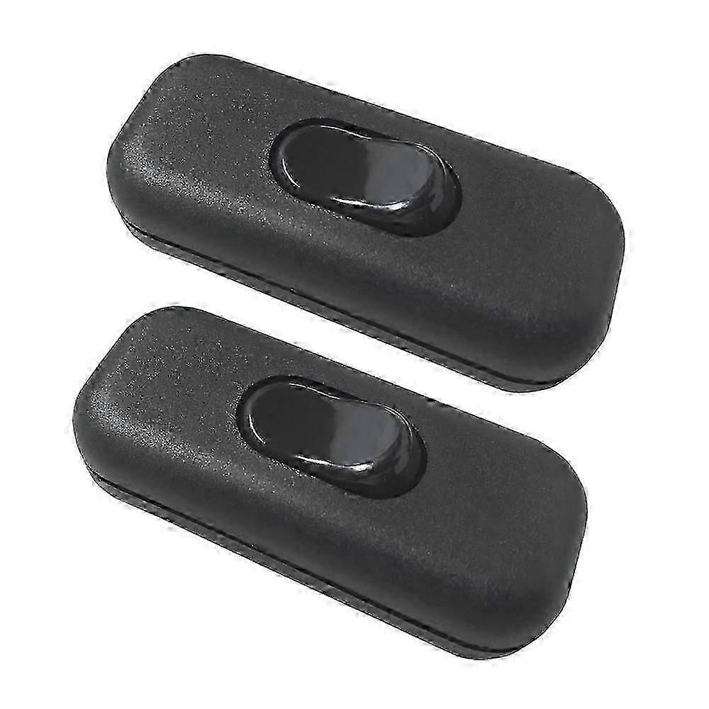 2Pcs Bi-Pole Inter Toggle Switch 6A 250V Toggle Switch Dimmer/Lamp Switch, Black