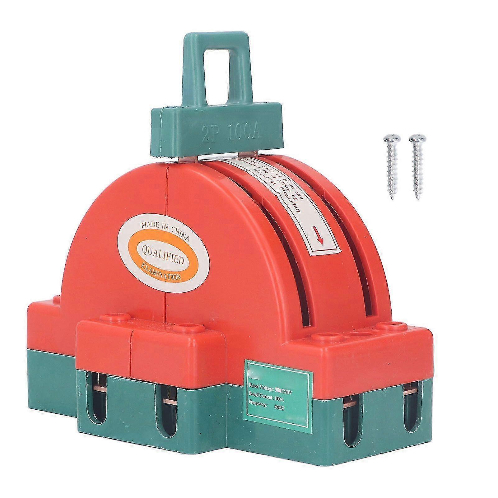 Dual Power Disconnector Switch 2P Bidirectional Power Disconnector Switch for Household Appliances AC220V 100A