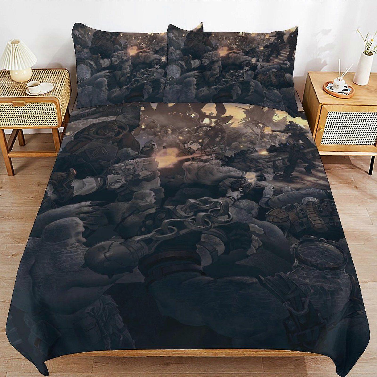 d131 War of the Robots Practical Zipper Closure Soft Texture Long Use Comfort Thread Fabric Duvet Cover Sets Sleep b131