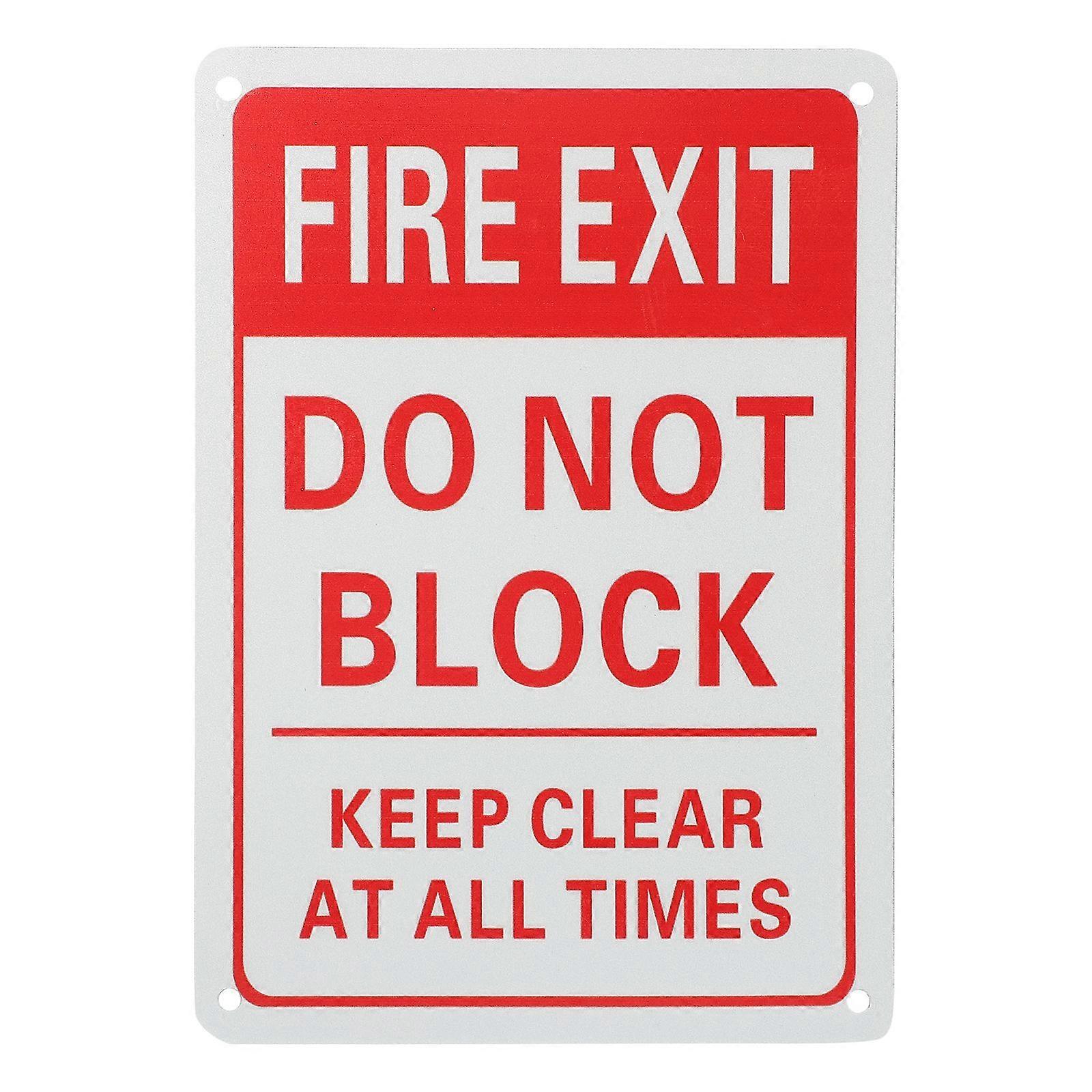 Emergency Fire Exit Sign Do Not Block Sign Safety Sign Emergency Sign Caution Sign
