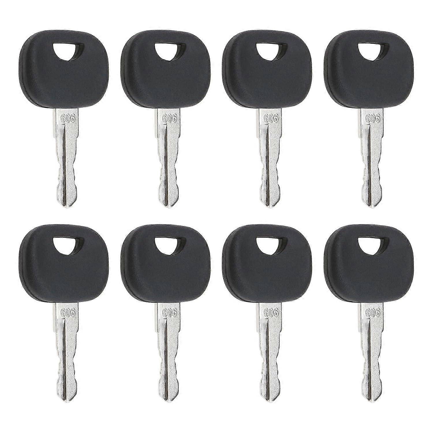 8PCS 606 Ignition Starter Keys 606/14606 Compatible with Liebherr Compatible with John Deere Excavator Dumper Truck Loader Construction Machines Keys