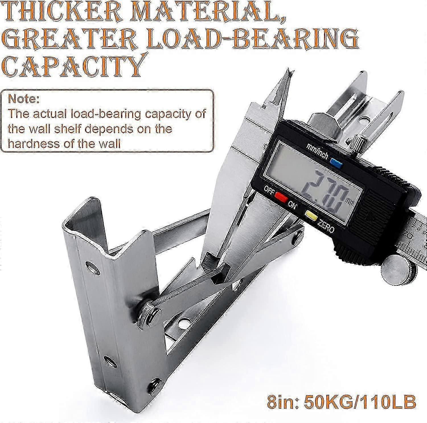 400mm Folding Bracket, Folding Shelf Brackets Max Load 150kg, Stainless Steel Folding Console Bracke