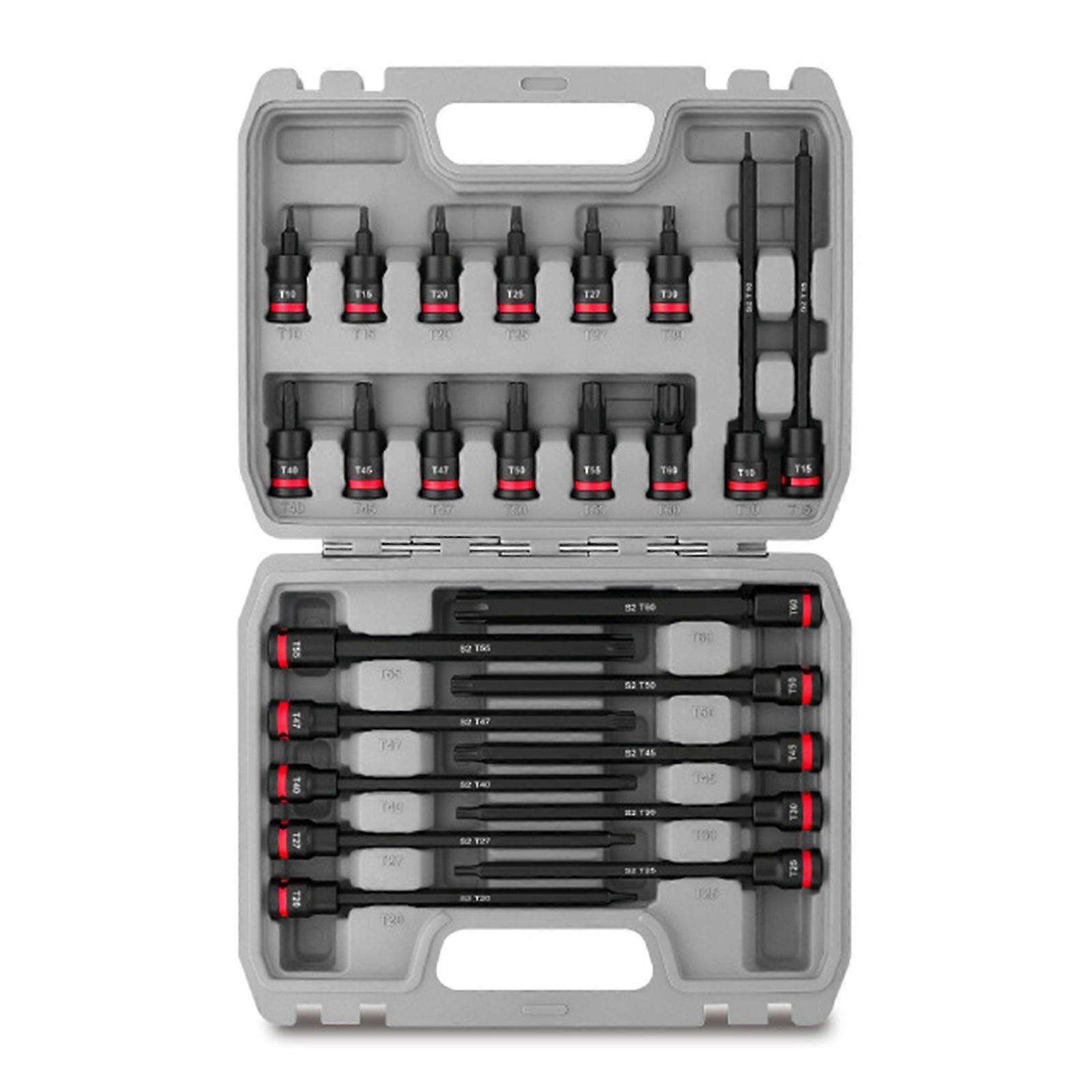 3/8inch Drive Power Reinforced Nut Driver Drill Bit Set Quick Releases Impact Socket Adapter for Woodworking Multicolor