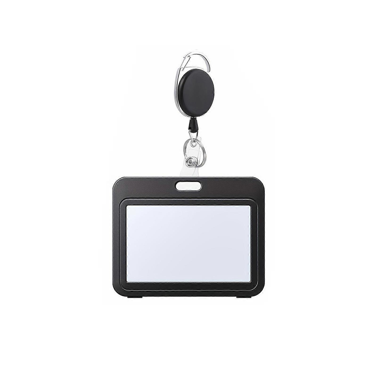 Badge Holder with Carabiner Badge Reel and Clip Retractable Clear ID Badge Holder Name Badge Holders with Key Rings Multicolor