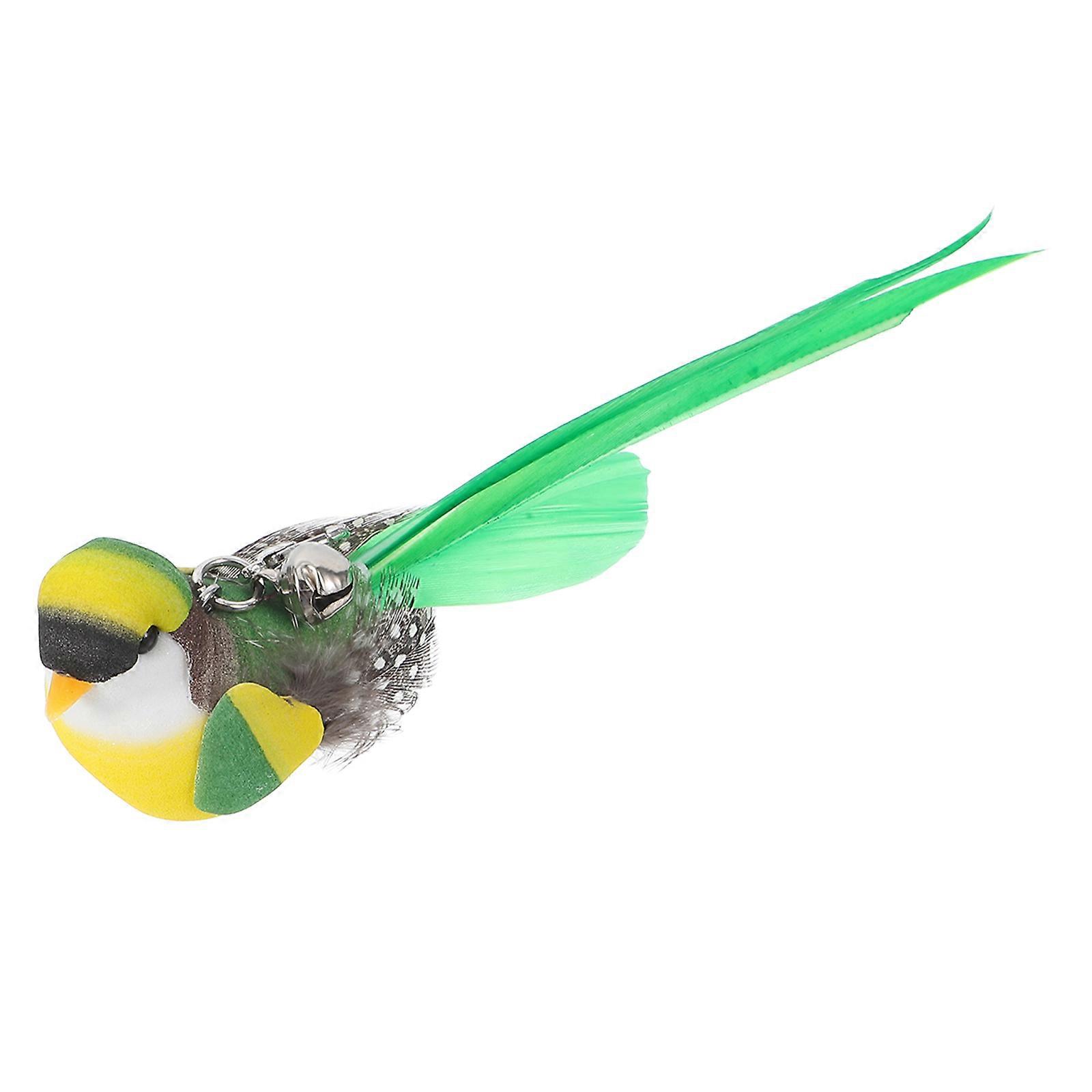 Cat Stick Attachment Interactive Bird Teaser Toy with Bell