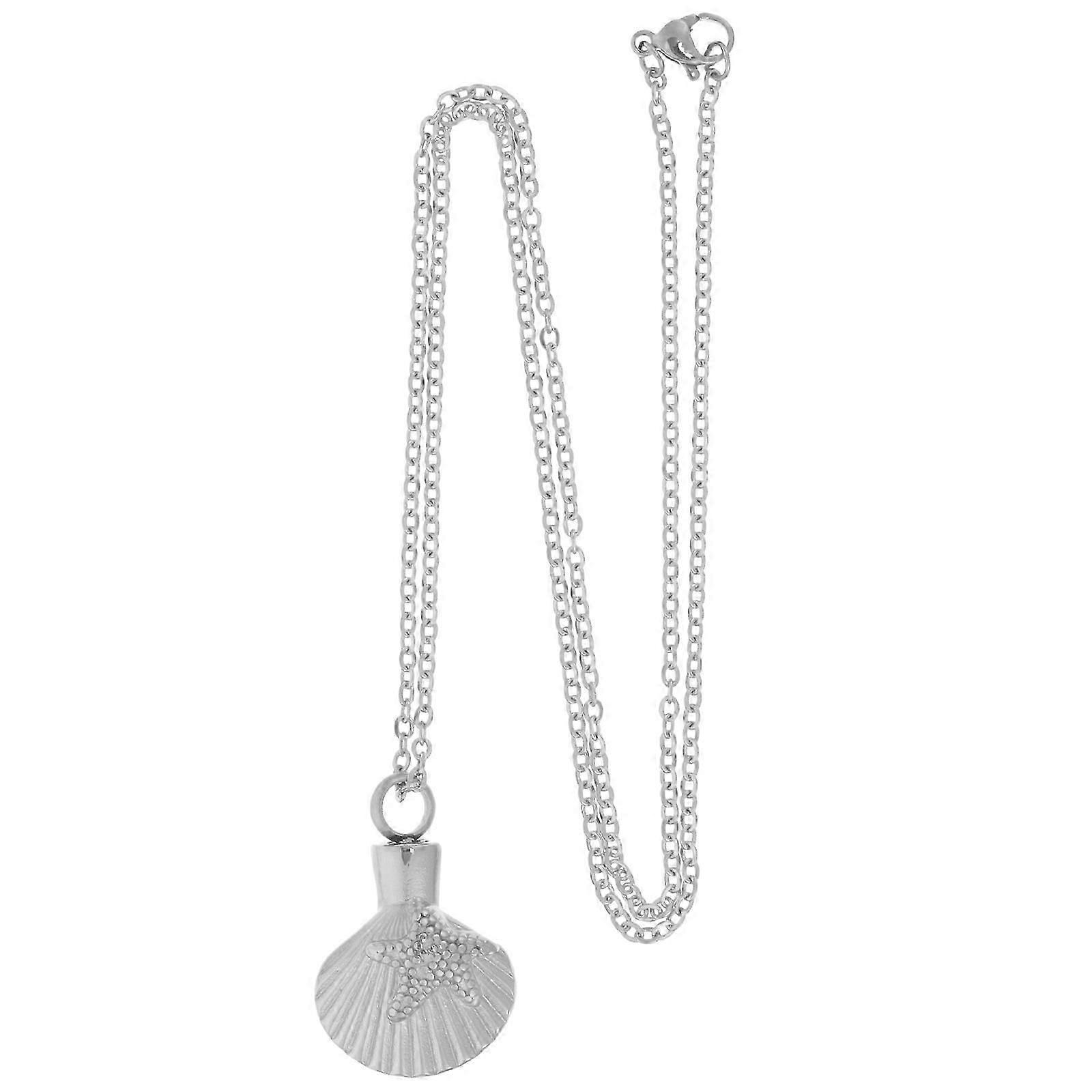 Necklace for Ashes Mini Pet Urn Pendant with Shell Shape 5Pcs Set