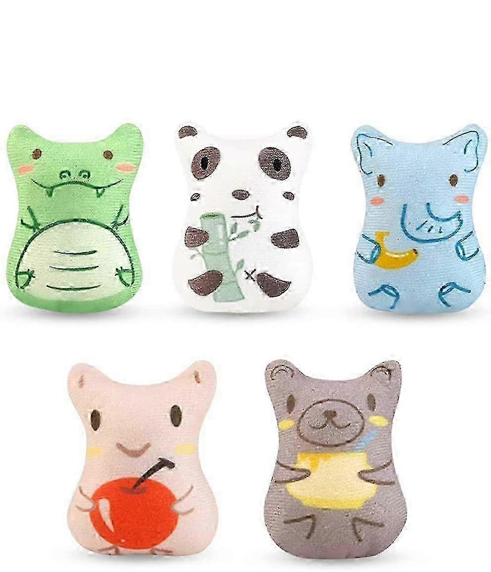 5pcs Cat Toys Interactive,Cat Chew Toy for Cats,Plush Cat Toy Stuffed with Catnip 25-26