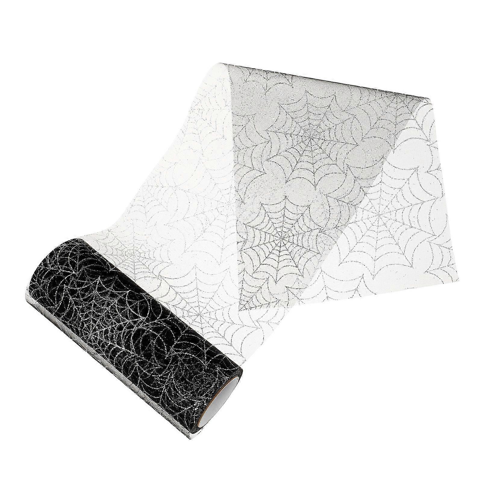 1 Roll Diy Craft Making Mesh Ribbons Halloween Gift Wrapping Ribbon Mesh Ribbon Spider Web Ribbons Spider Web Mesh Fabric