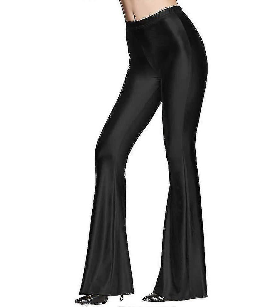 Dames 70s Metallic Flare Leg Yogabroek
