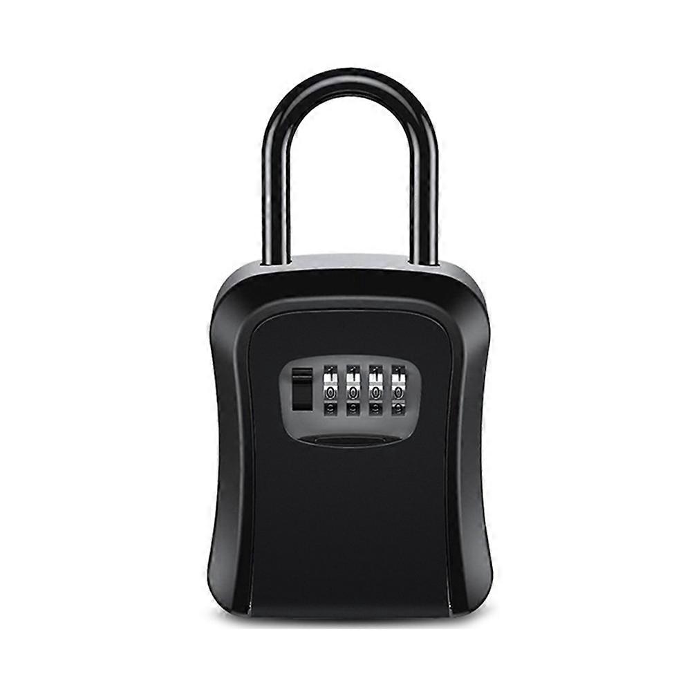 Outdoor Password Key Extended Locking Hook 4 Digit Code Box Black