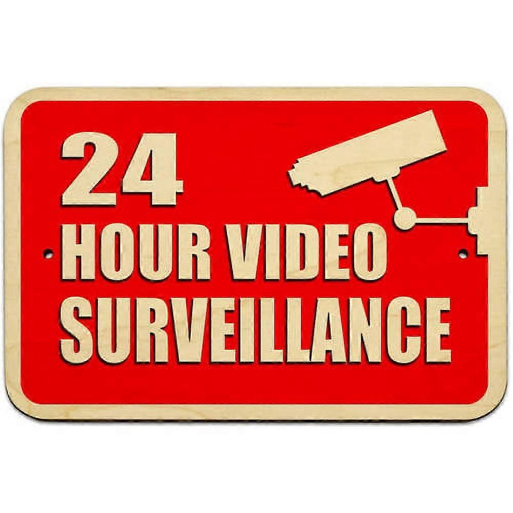 24-timers videoovervåkingsskilt