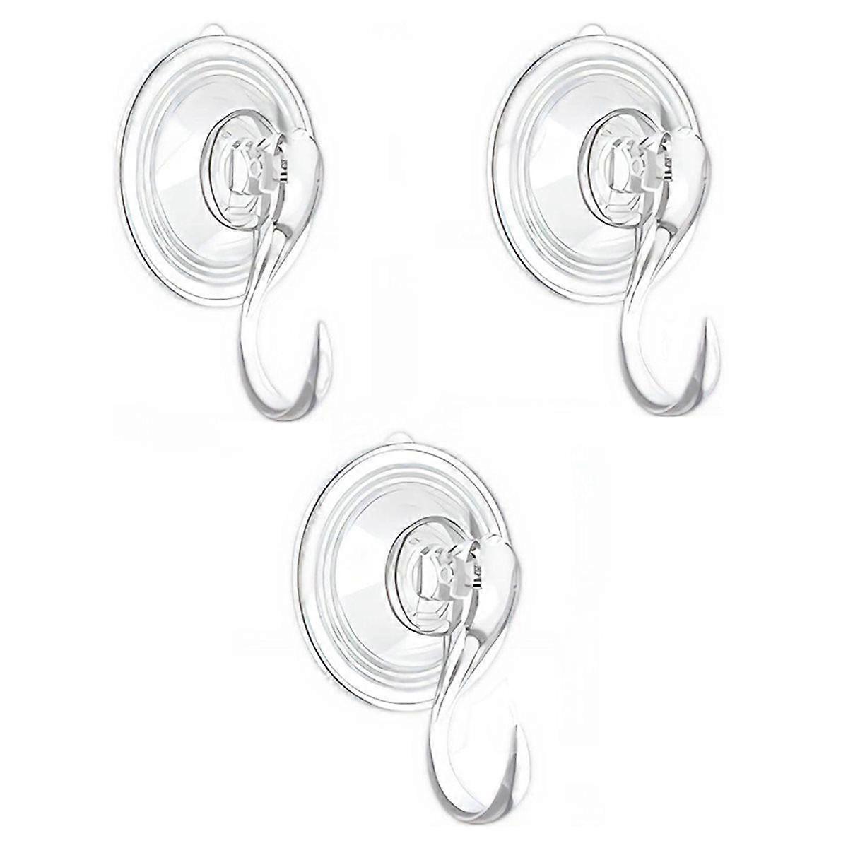 Suction Cup Hook 6CM Transparent Suction Cup with Metal Hook Large Suction Cup Without Punching and