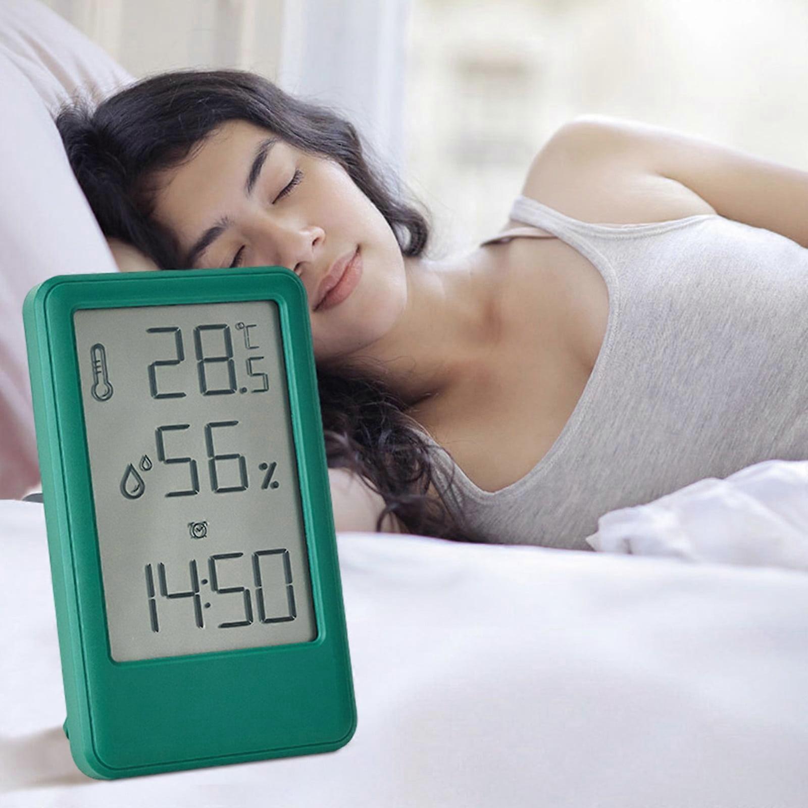 Txmfgh Digital Alarm Clock with LCD Display and Temperature Humidity Monitor - Perfect for Homes, Offices, and Outdoor Settings