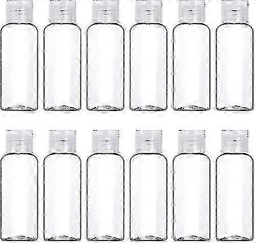 24pcs Empty Bottles With Flip Cap Clear Plastic Bottle For Liquid Lotions Creams Shampoo Toiletries f74