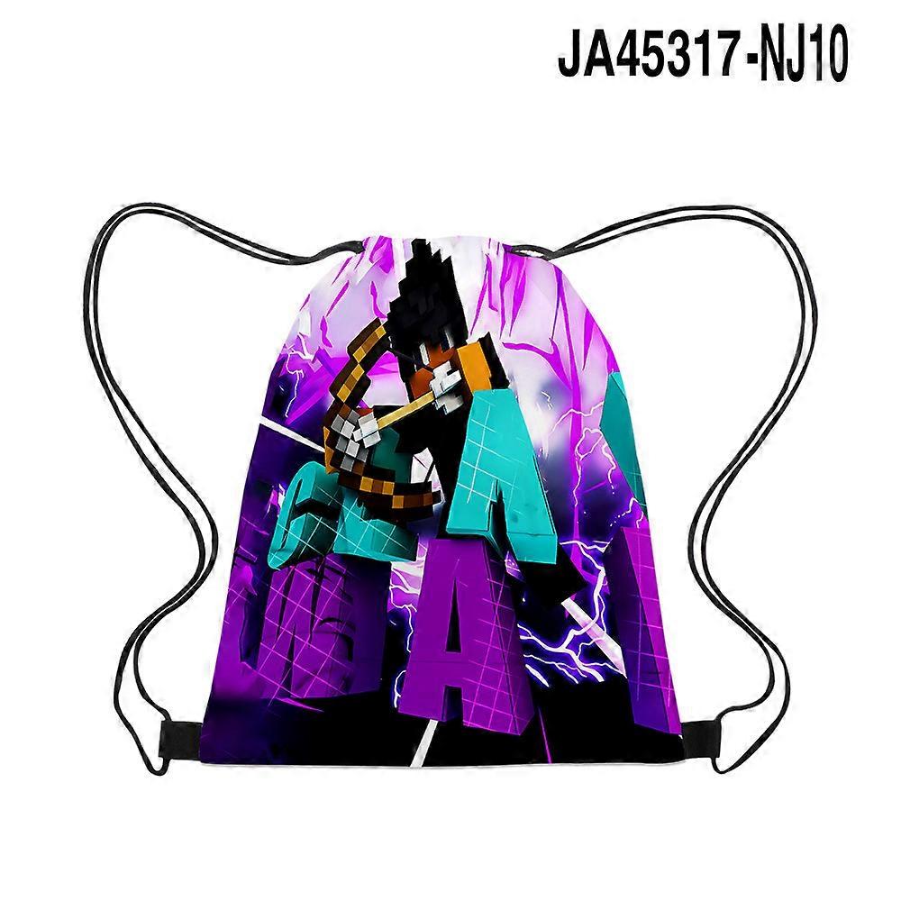 3D New Printed Roblox ROBLOX Drawstring Backpack Cartoon Bundle Pocket