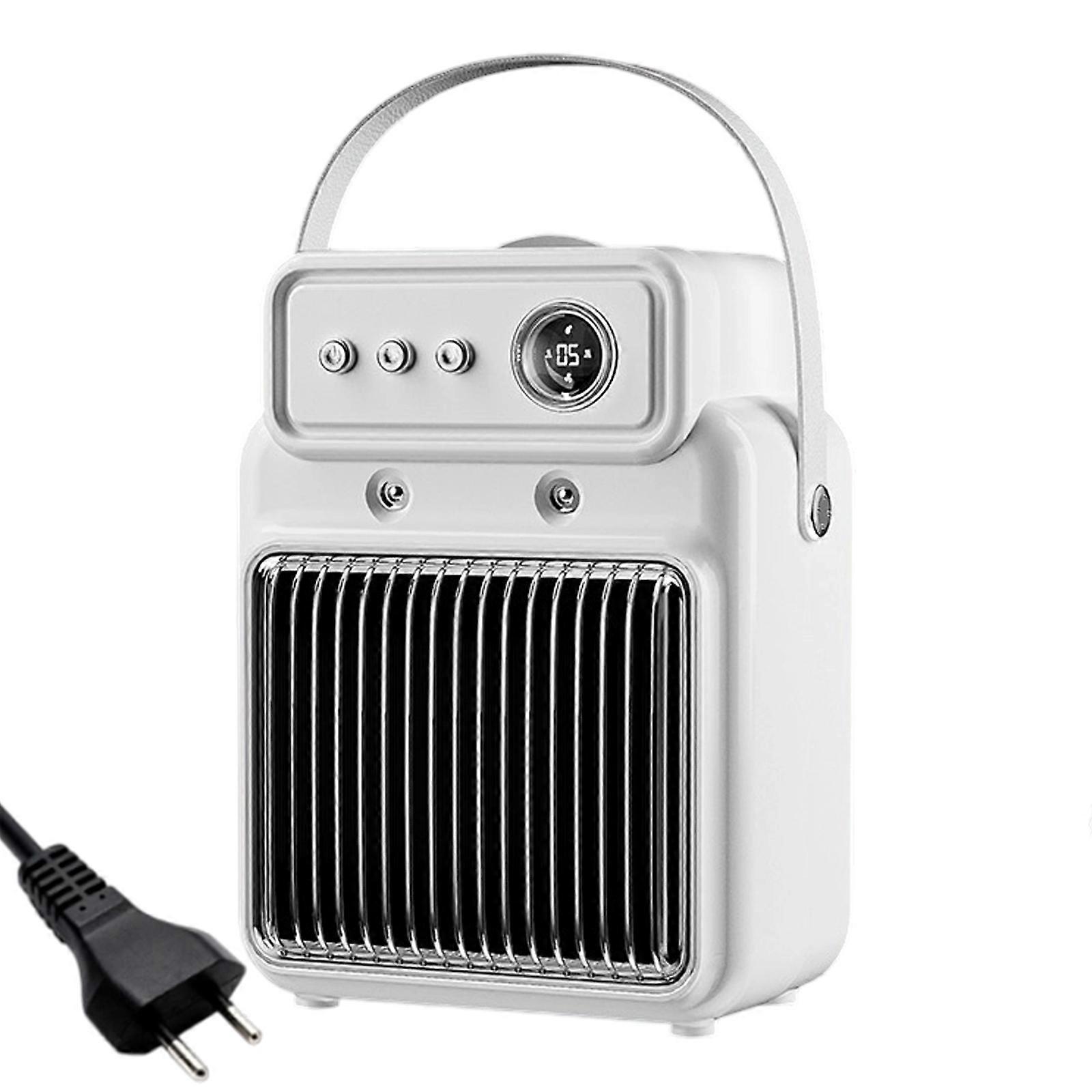 Mini Space Heater With Humidifying Lightweight PTC Ceramic Fast Heating 1200W for Indoor Use Protective Portable  White