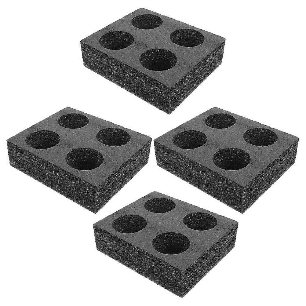 Takeout Beverage Carrier Tray for Cup Fixing with 16Pcs Black Cup Holders