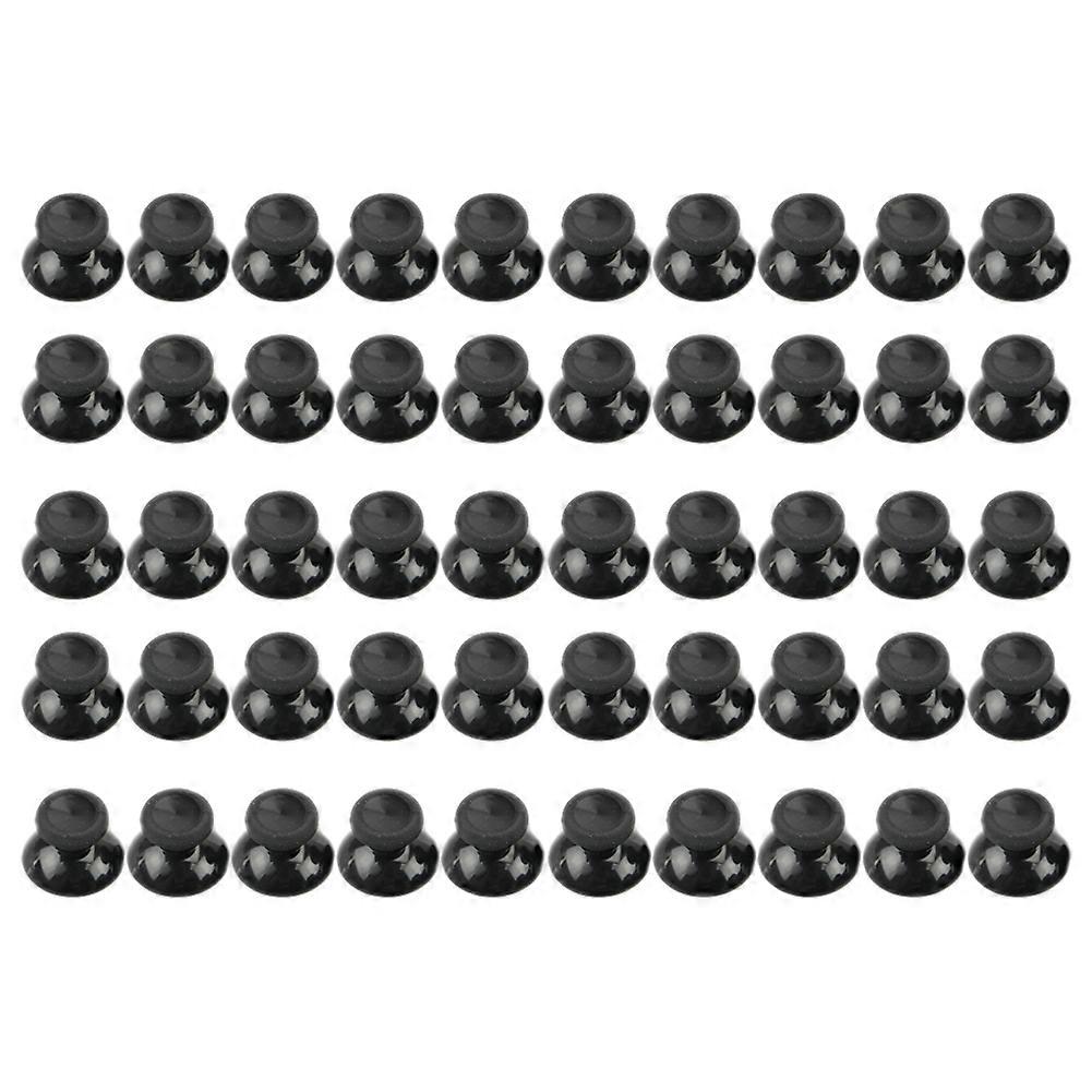 50pcs Replacement Analog Thumbstick Thumb Stick for Xbox One Controller Black Thumbstick Grips Caps Set