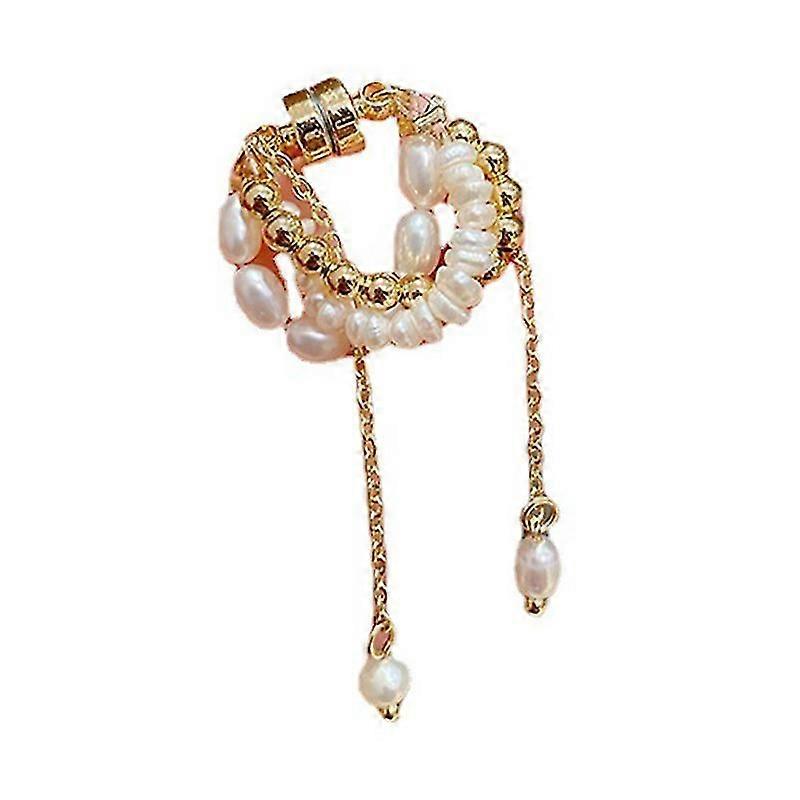 Pearl Ear Clip No-Piercing Chain Cuff