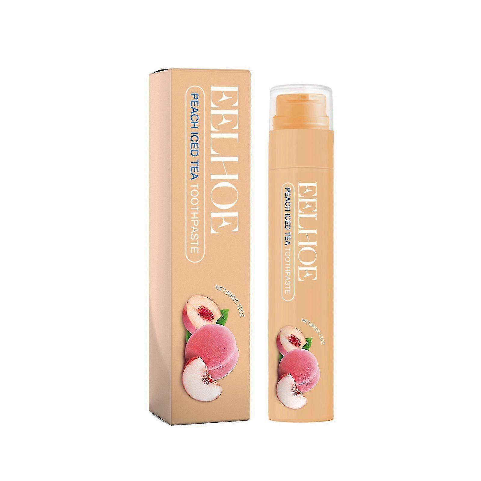 fruit-flavored whitening toothpaste (peach flavor) contains sorbitol and titanium dioxide