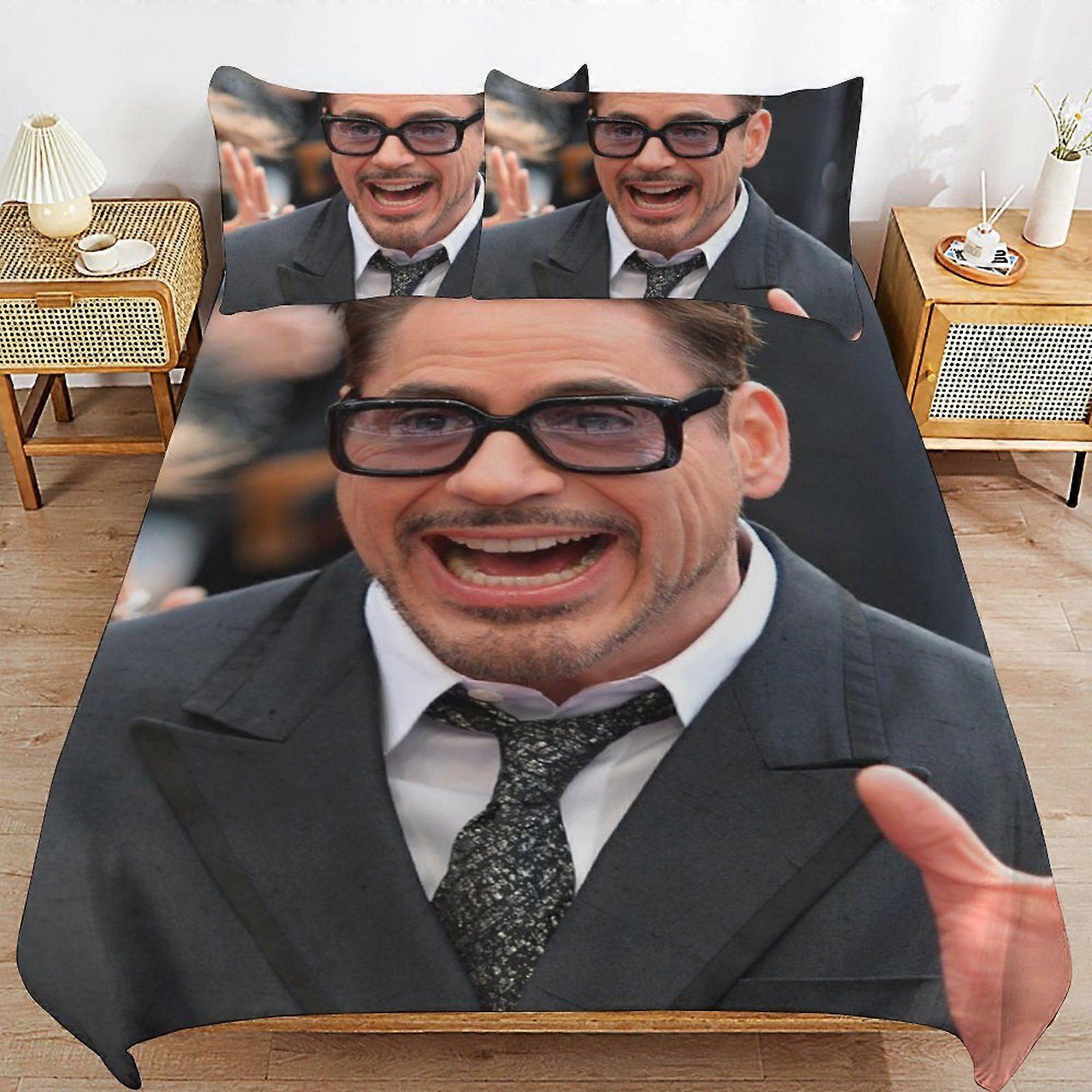 1252QS Robert Downey Jr Durable Easy Care Smooth Finish Bedding Solution Soft Zipper Closure Duvet Cover Sets Choice AP1252