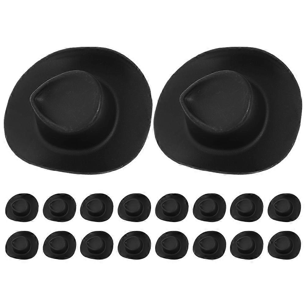 Miniature Cowboy Hats Tiny Plastic Hats for Decor 30Pcs Collection