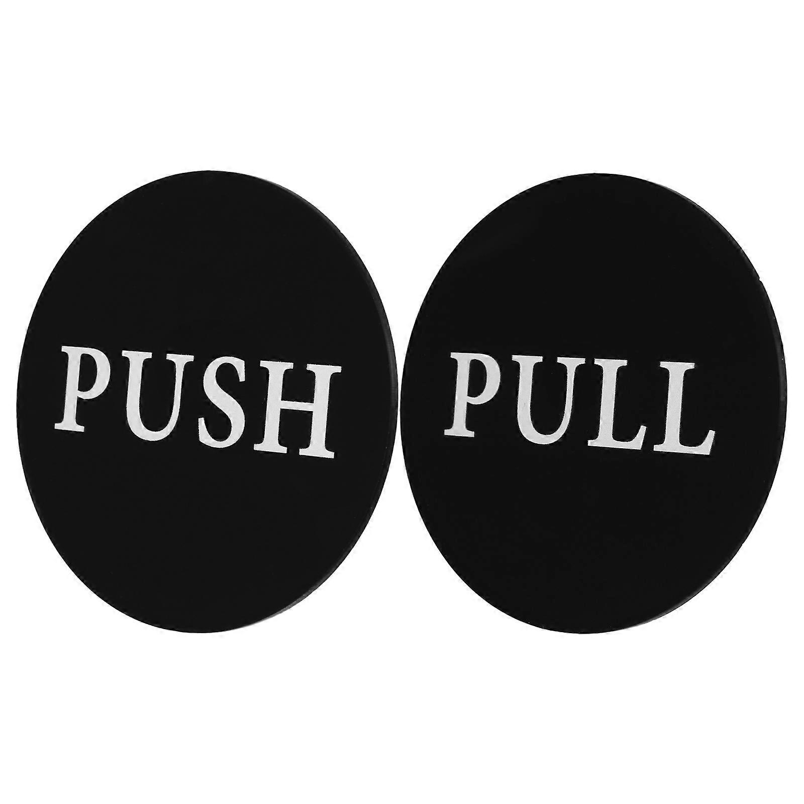 Glass Door Sign Acrylic Push Pull Indicator for Office with 2Pcs Durable Signs