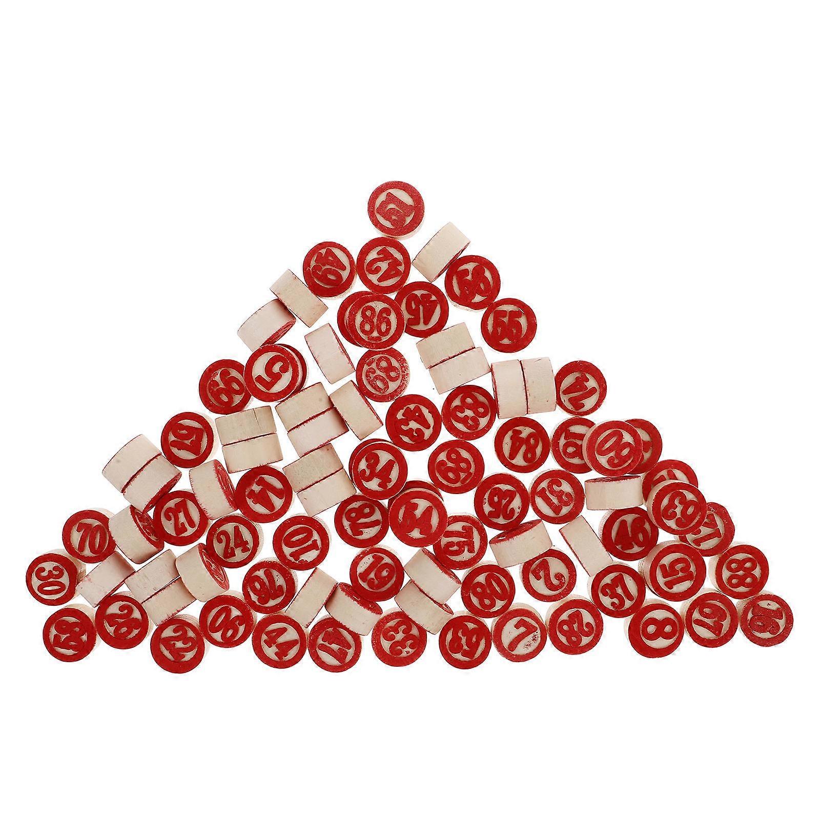 Digital Number Chess Pieces Wooden Set for Playing 90Pcs Dual Sided Game