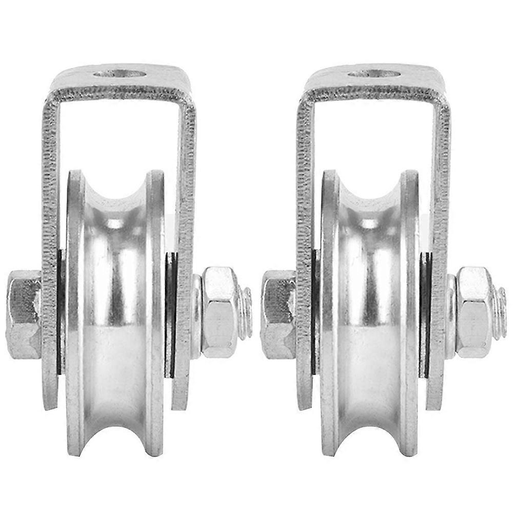Steel Pulley Single Block Pulley for Lifting Tasks 2Pcs Included