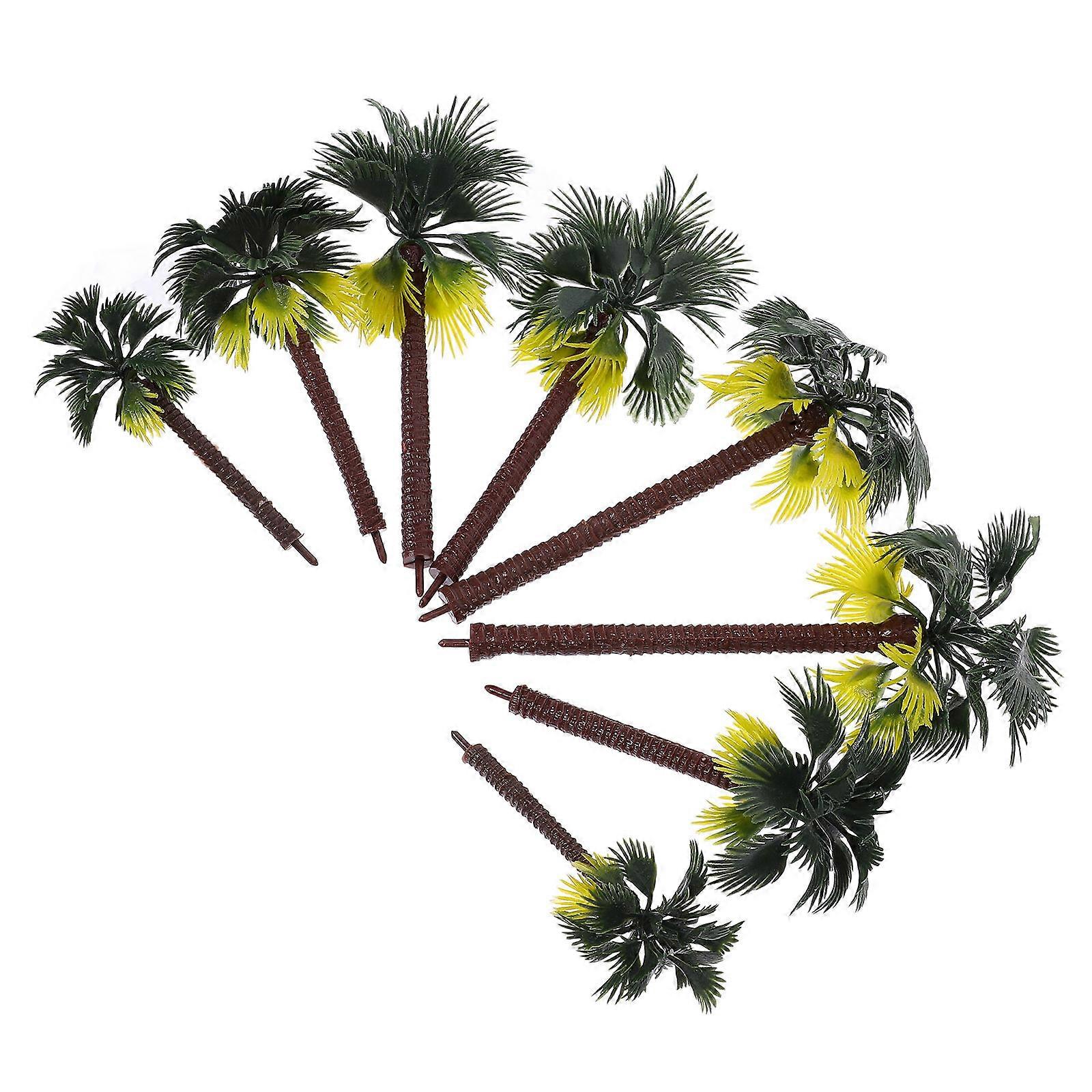 Tropical Scenery Model Tree Palm Tree Model for DIY 16Pcs Pack