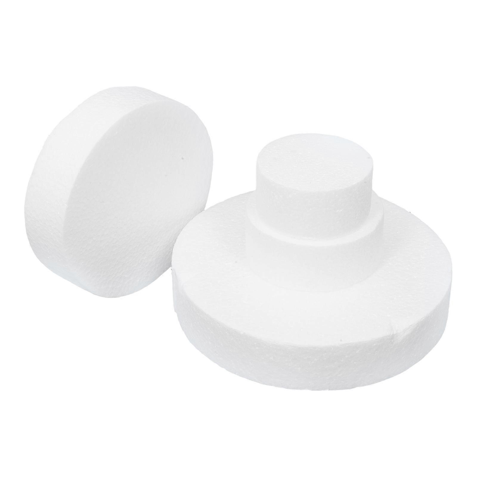 White Foam Cake Dummy for Decoration with Creative Multilayer Design and DIY Thickness Versatile for Fondant Practice Round 4Tier