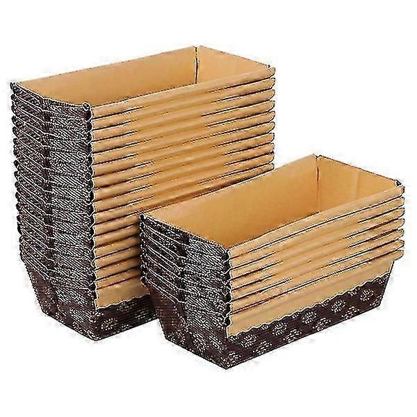 25 Pcs Nonstick Bakeware Disposable Baking Mold Baking Pan Mini Loaf Pan Paper Bread Pans