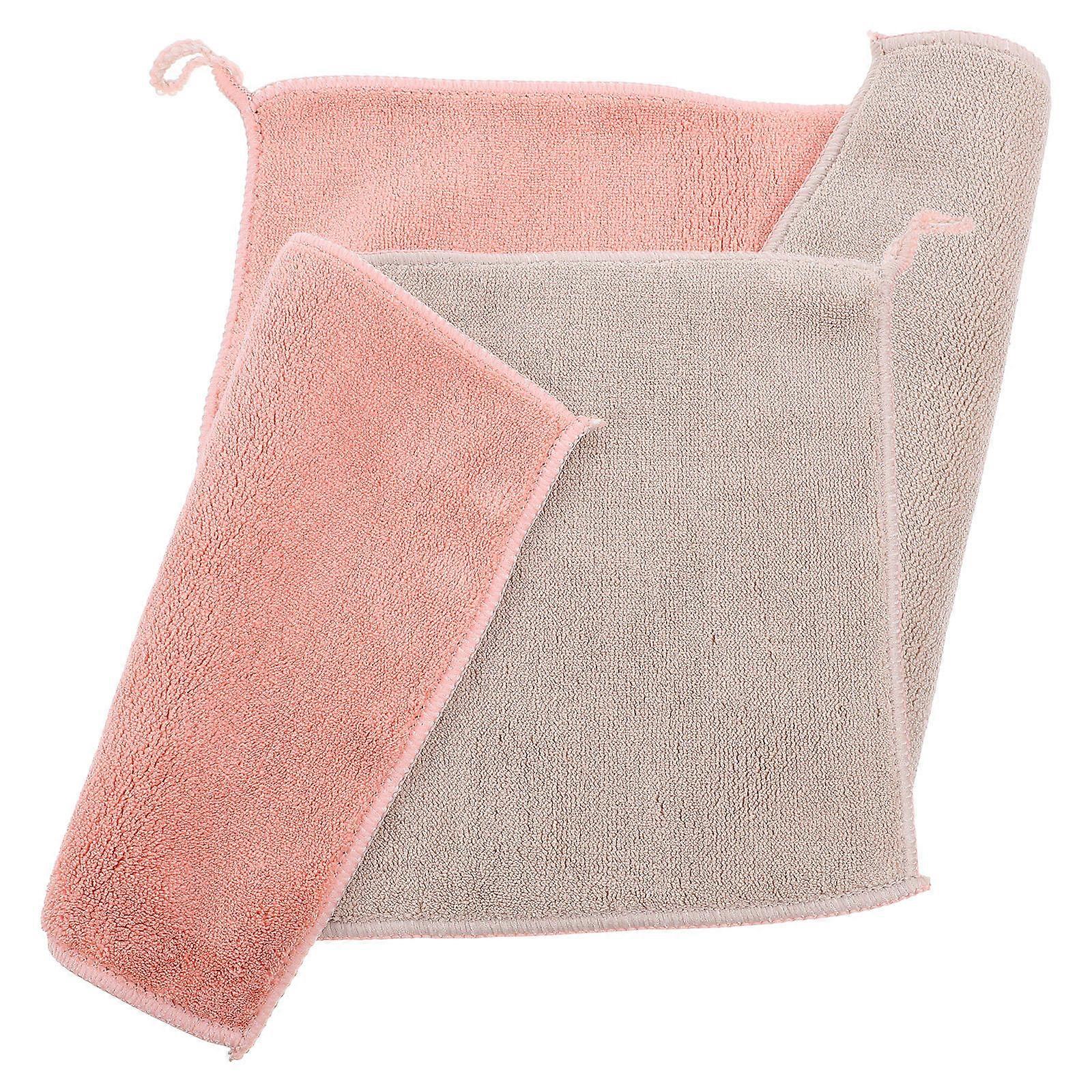 Dishwashing Rag Absorbent Wiping Cloth for Cleaning 2Pcs Microfiber