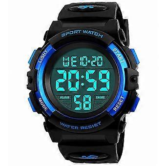Kids Outdoor Digital Watch with Alarm, Timer, EL Light - Waterproof Sports Watch for Boys and Teenagers, Blue