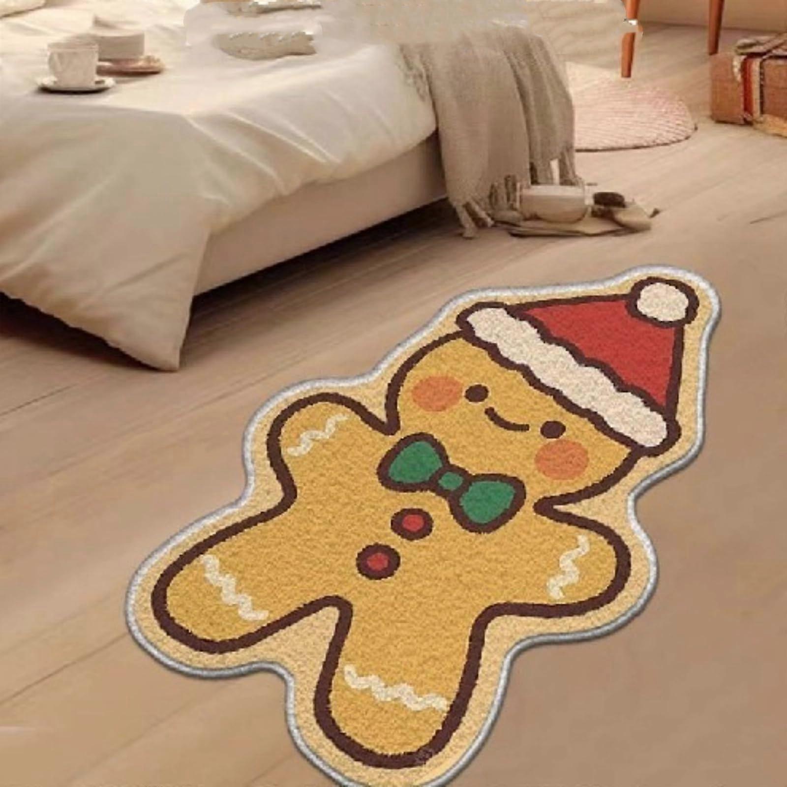 Christmas Door Mat with AntiSlip Backing, FadeResistant Print, Easy Clean Holiday Entryway Rug