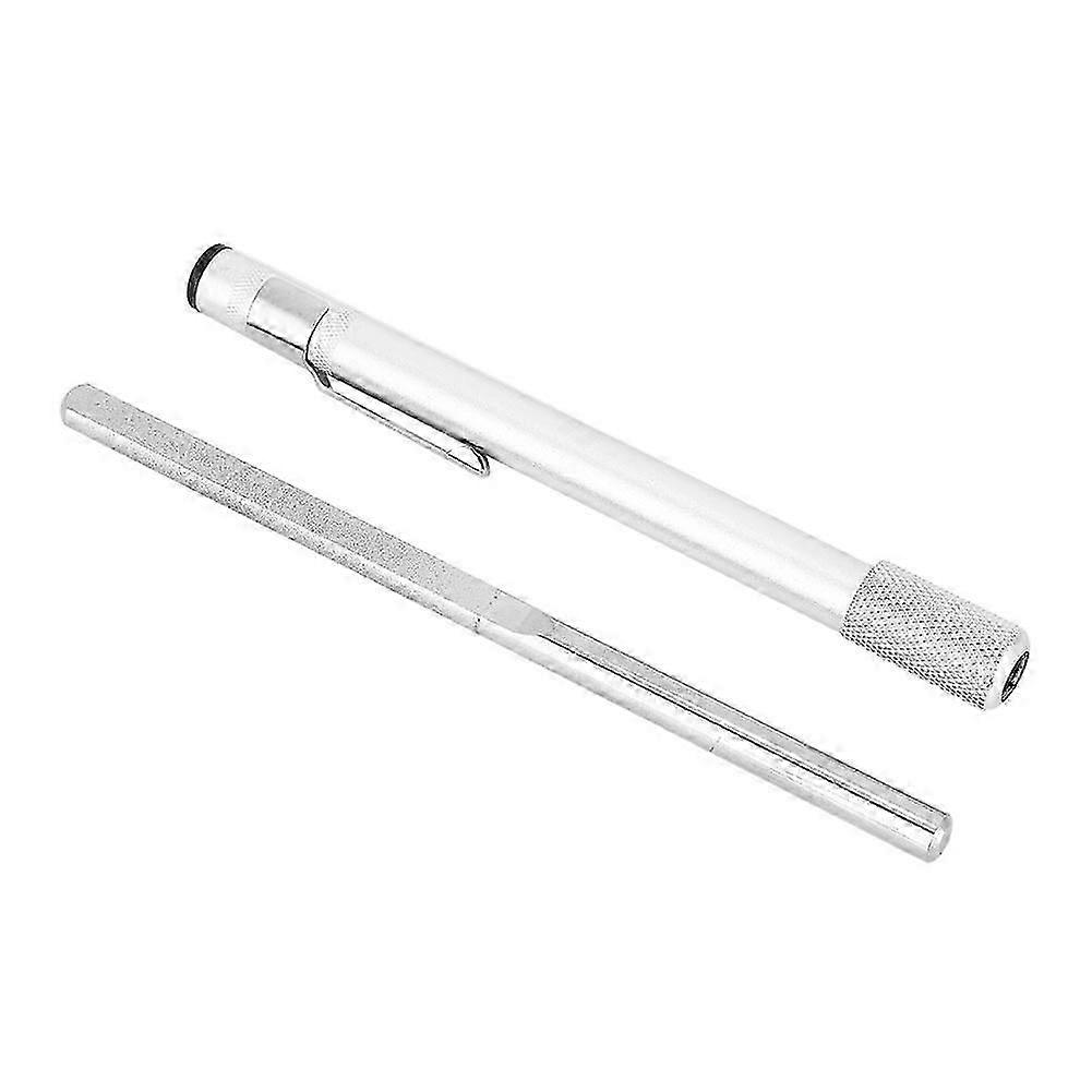 Diamond Coated Half Round File For Multi-Purpose Diamond Sharpener, Retractable Portable Diamond Grit Steel Sharpening Rod Mini Size Pen Shape