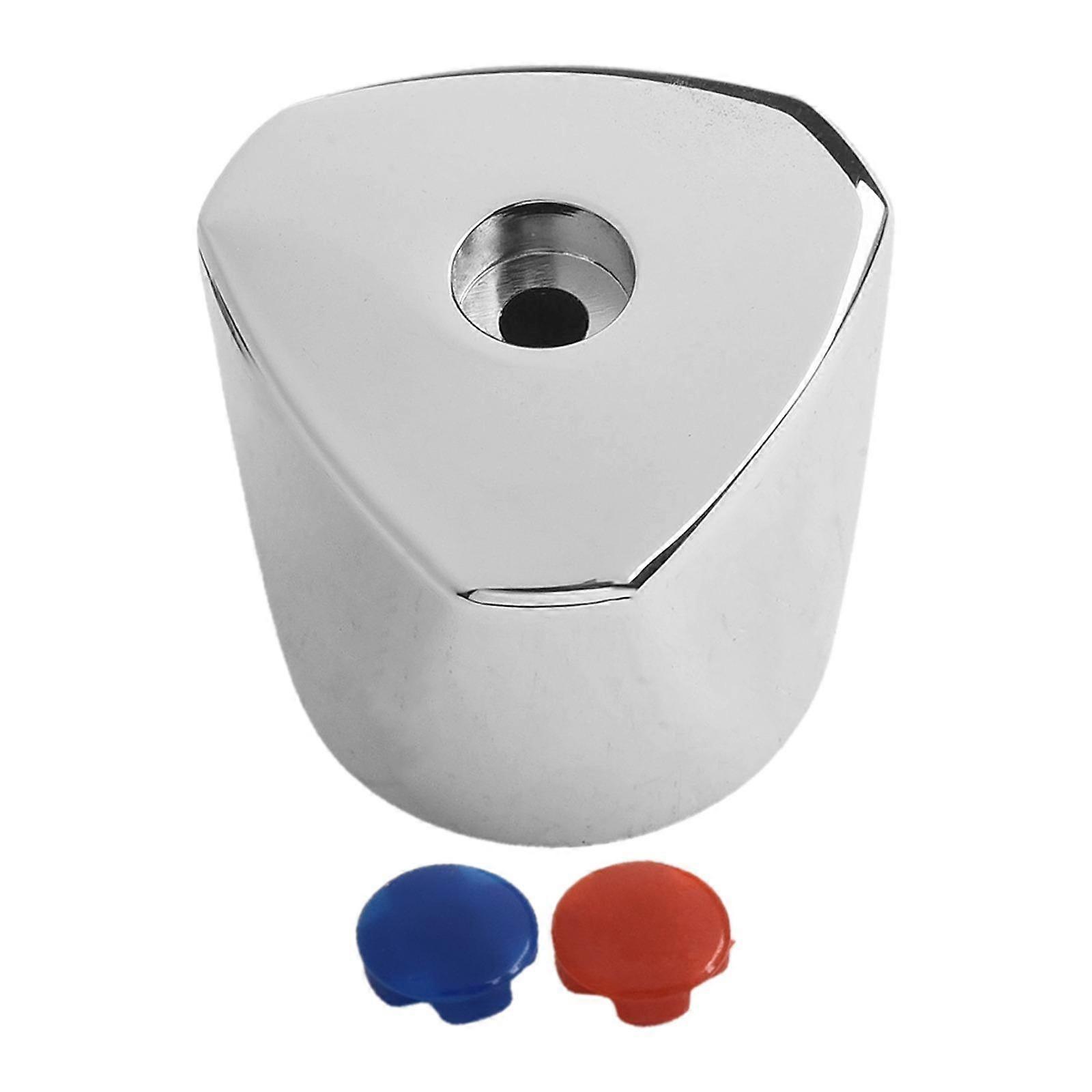 Plastic Faucet Rotary Handle Red Silver Versatile Usage