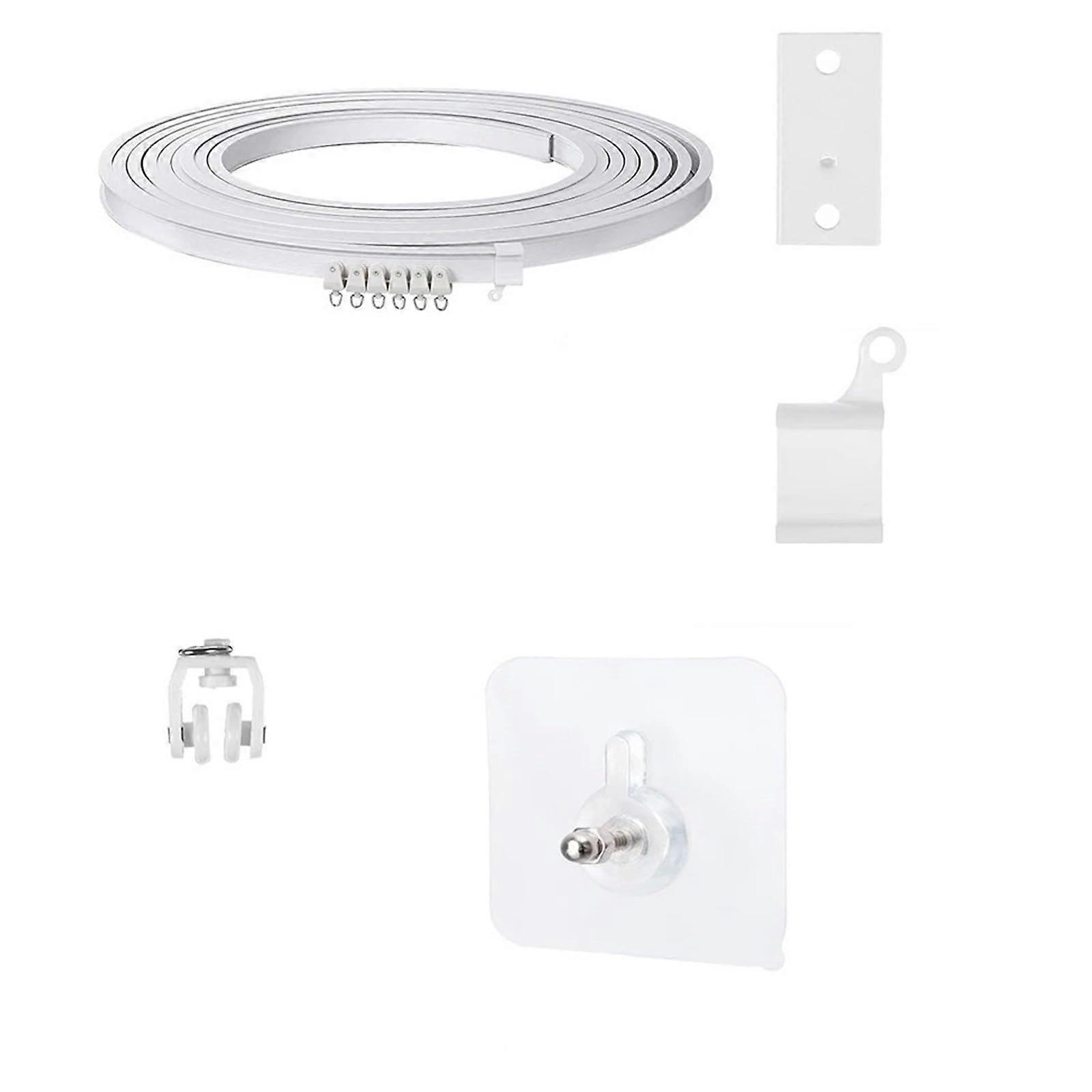 Flexible Bendable Ceiling Curtain Track 2.5M SelfAdhesive Rail for Room Divider and RV