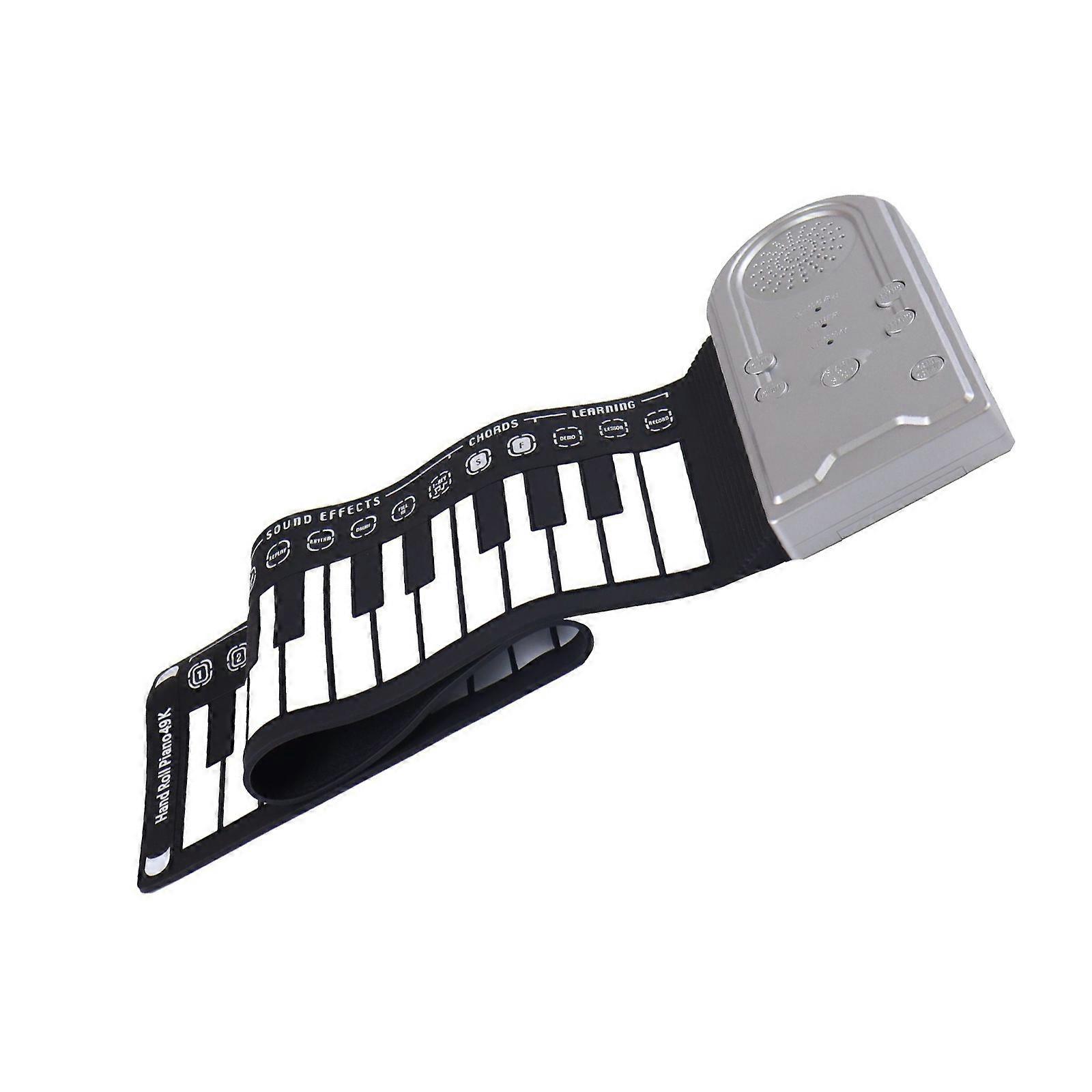 Practical 49 Key Piano Features Foldable Design USB Connectivity Built in Speaker Silicone Materials for Compacts Living Multicolor