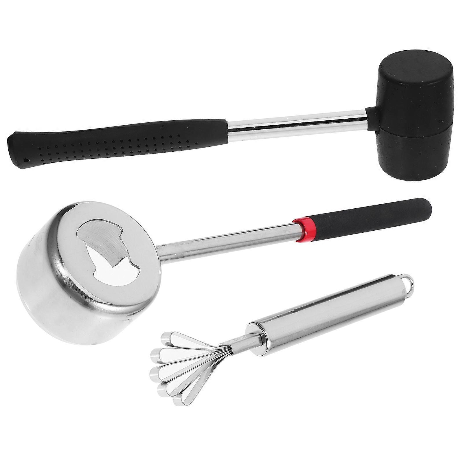 Coconuts Opening Tool with Hammer for Convenient Use 1Set